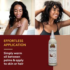 OKAY coconut oil body moisturizer provides lightweight, silky skin with lasting hydration.