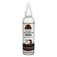 OKAY coconut oil bottle pour, a versatile hair and skin care staple