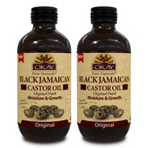 Okay Pure Naturals Black Jamaican Castor Oil bottle for easy application.