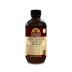 OKAY Pure Naturals Black Jamaican Castor Oil bottle for scalp and hair nourishment