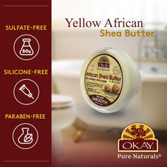 OKAY Shea Butter face application demonstrates quick absorption for daily care.