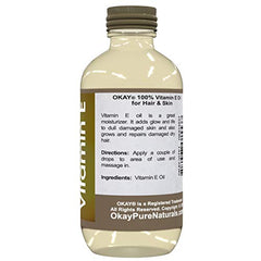 OKAY Vitamin E Oil dropper demonstrates precise application for skin and ends care.
