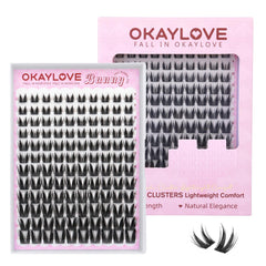 OKAYLOVE Manga Lash Clusters Bunny design enhances playful anime look for cosplay.