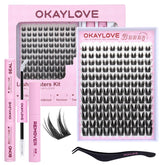 OKAYLOVE manga lash clusters kit with bunny-style lashes for anime-inspired eyes.