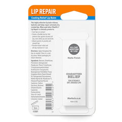 O'Keeffe's Cooling Relief lip balm tube in hand highlighting fast absorption