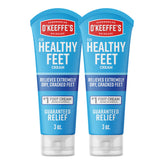 O'Keeffe's Healthy Feet foot cream 2-pack tubes shown for long-lasting moisture and relief.