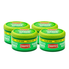 O'Keeffe's Working Hands cream jar in 4-pack, convenient for consistent moisture