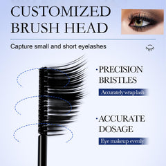 Ultra-fine brush coats tiny lashes for even coverage.