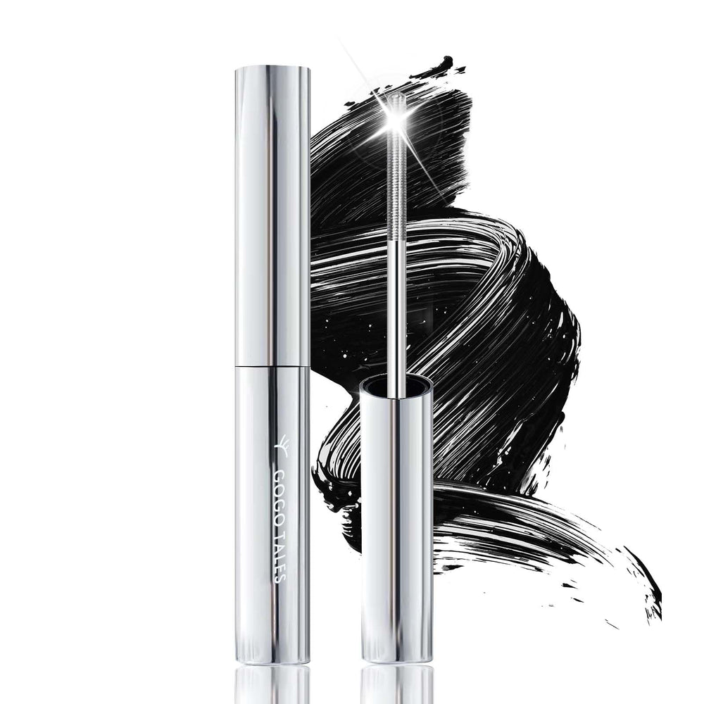 Okerker black metal mascara wand with 0.5mm precision coats lashes evenly.