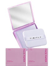 Okerker oil blotting paper with mirror for quick shine control