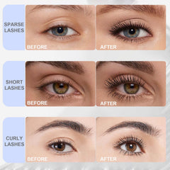 Okerker waterproof mascara wand provides long-lasting, smudge-proof wear.
