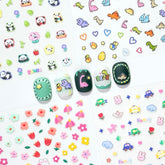 okiYomi 3D nail stickers with flowers for cute, long-lasting nail art on kids and adults