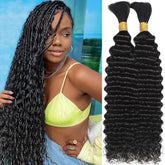OKVOKV 110g deep water wave bulk braiding hair ready for boho styles