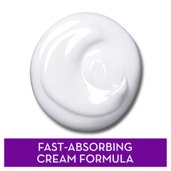 Olay Age Defying Night Cream texture closeup highlights smooth, oil-free absorption