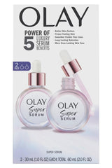Olay Super Serum Twin Pack side view highlighting sleek packaging and storage ease