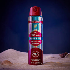 Pack of three Old Spice Aqua Reef dry sprays for daily use.