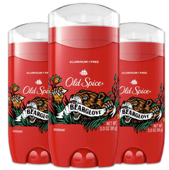 Old Spice Bearglove pack of 3, front view for daily use.