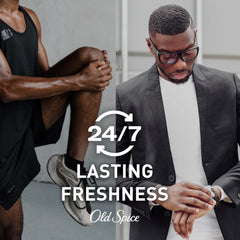 Old Spice Captain deodorant 24-7 odor protection communicates all-day confidence.