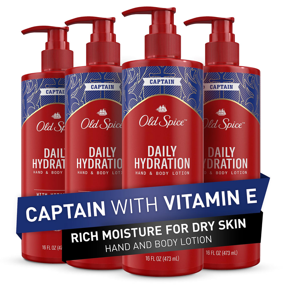 Old Spice Captain scent bottle pour enables easy daily application.
