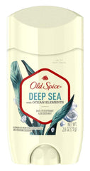 Old Spice Deep Sea solid anti-perspirant reduces underarm wetness for daily wear.