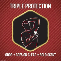 Close-up of label highlighting Pure Sport scent for men