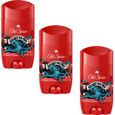 Old Spice Krakengard deodorant 3-pack bottle closeup shows a bold scent for all-day freshness.