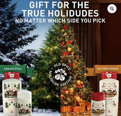 Old Spice LumberSnack body wash bottle with pine scent for a refreshing shower.