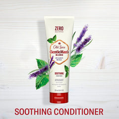 Old Spice Lavender Mint conditioner texture suggests moisturized, manageable strands.
