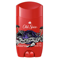 Old Spice NightPanther deodorant application shows invisible solid with long lasting protection