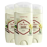 Old Spice Oasis deodorant bottle, 3oz, aluminum-free daily protection.