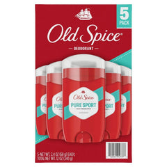 Old Spice Pure Sport glide-on deodorant image showing smooth application for active days.