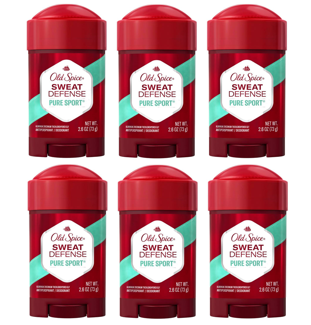 Old Spice Pure Sport Soft Solid bottle front view for reliable protection during workouts.