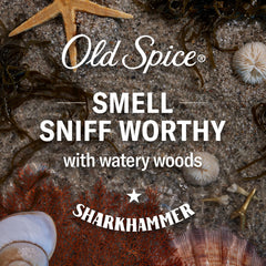 Old Spice Sharkhammer 4-pack packaging highlights value and on-hand freshness.