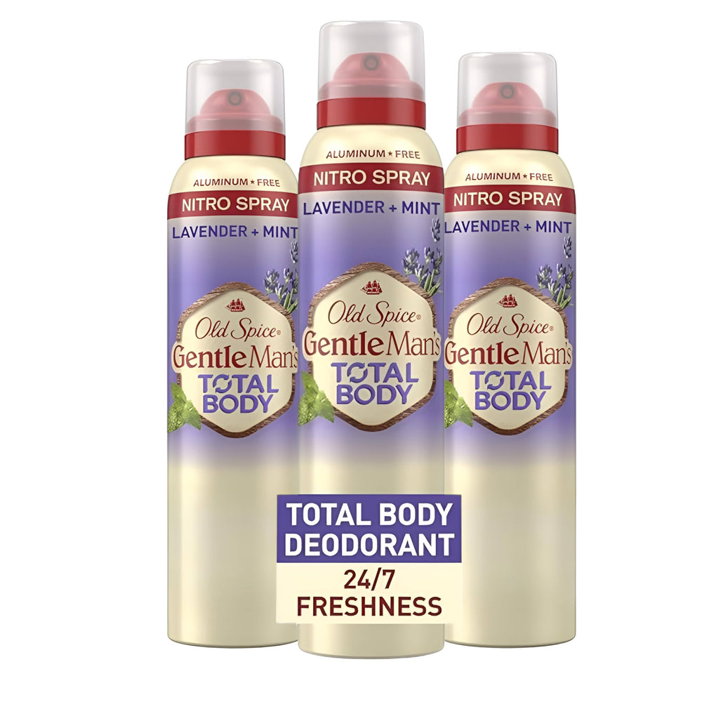 Old Spice whole body deodorant lavender mint spray for all-over freshness all day