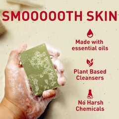 Woodsy sandalwood scent with aloe in Old Spice bar soap