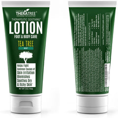 Oleavine TheraTree lotion pump showing easy application for quick relief.
