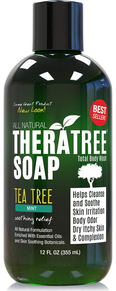 Oleavine TheraTree soap pour action cleanses skin with tea tree and neem oils.