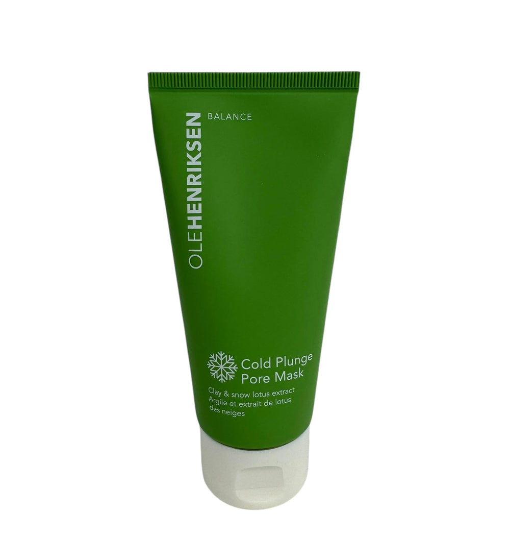Ole Henriksen Cold Plunge Pore Mask bottle with cooling, pore-clearing skincare.