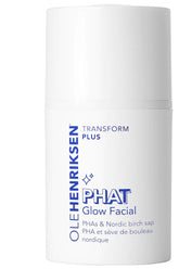Ole Henriksen PHAT Glow Facial Mask jar closeup showing pink clay texture for a radiant cleanse