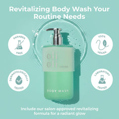 OLIOLI Revitalizing Body Wash pump demonstrates easy, mess-free daily cleansing.