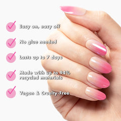 Patented tab wheel close-up on Olive & June Super Stick Mani for easy on-off.