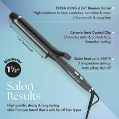 Olivia Garden dual voltage curling iron for worldwide styling on the go.