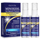 OLIVITA Minoxidil spray bottle for unisex use and potential hair regrowth support.