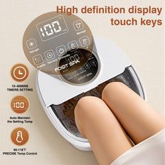 Olixie foldable foot bath stored compactly for easy space saving.