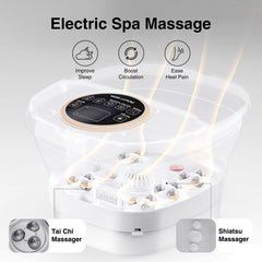 Olixie foot spa showing bubble function for a gentle massage.