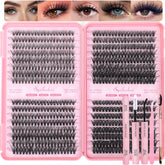 OLLAVO lash clusters kit 640pcs for a DIY natural, fuller eyelash look.
