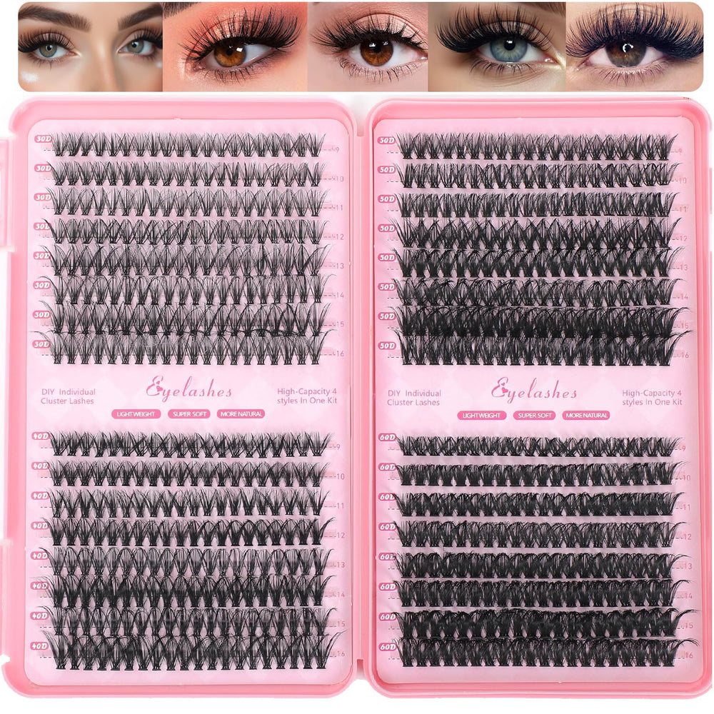 OLLAVO Manga Lash Clusters kit with 640 pieces for easy at-home lash customization.