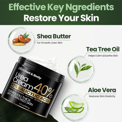 OLL M Urea Cream 40% for cracked heels smooths rough skin.