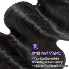 Olsmkis Brazilian 22-inch body wave bundles with dramatic length and texture