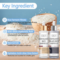 OLV Peel Shot Glow Rice Ampoule two-pack highlights long-lasting value.